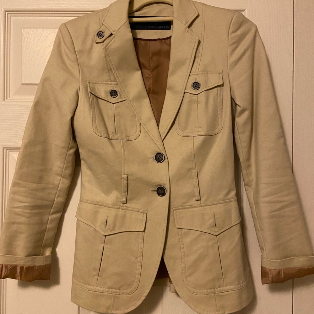 Sleek Tan Zara Blazer